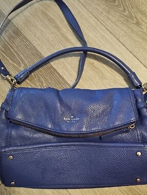 Moving Sale! Kate Spade cobalt blue pebbled leather shoulder bag